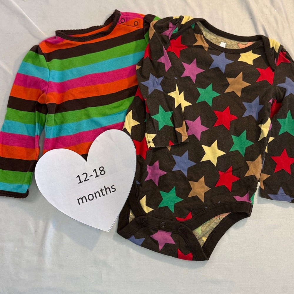 GAP - Baby Onesies with Stars and Stripes and matching long sleeve shirt